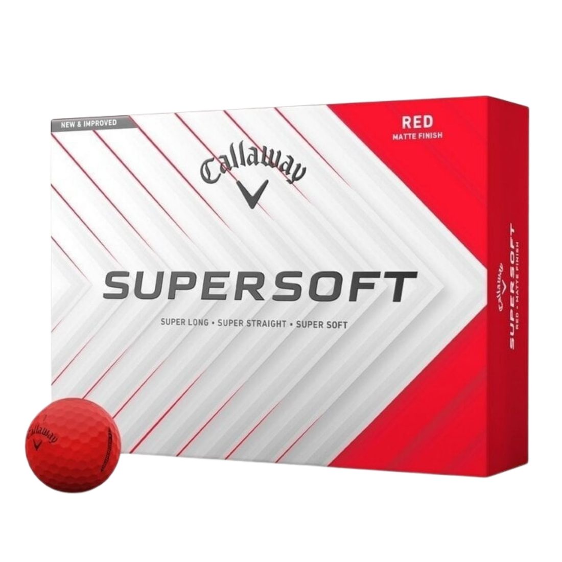 Callaway Supersoft piłki golfowe 12 szt. Red Mat